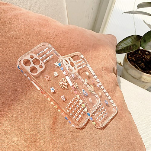 

Phone Case For Apple Back Cover iPhone 12 Pro Max 11 SE 2020 X XR XS Max 8 7 Shockproof Dustproof Graphic Transparent TPU