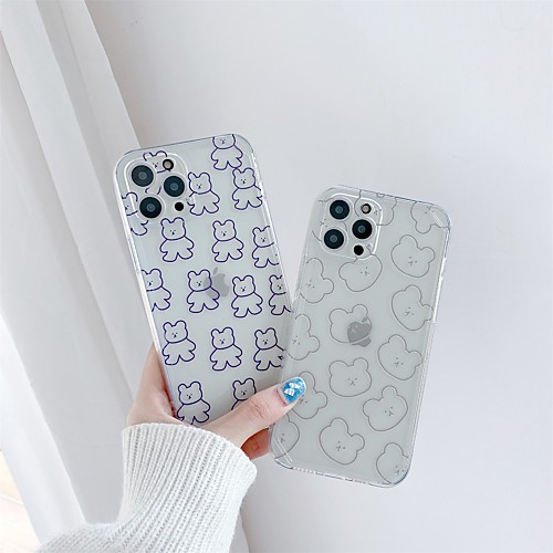 

Phone Case For Apple Back Cover iPhone 12 Pro Max 11 SE 2020 X XR XS Max 8 7 Shockproof Dustproof Transparent Animal TPU