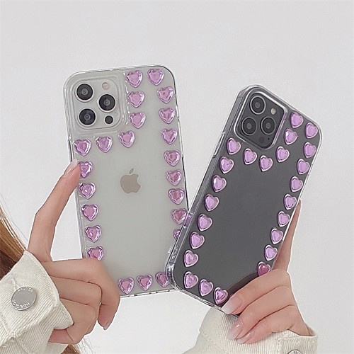 

Phone Case For Apple Back Cover iPhone 12 Pro Max 11 SE 2020 X XR XS Max 8 7 Shockproof Dustproof Heart TPU