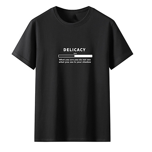 

Men's Unisex Tee T shirt Hot Stamping Graphic Prints Letter Plus Size Print Short Sleeve Casual Tops Cotton Basic Fashion Designer Big and Tall White Black Light gray