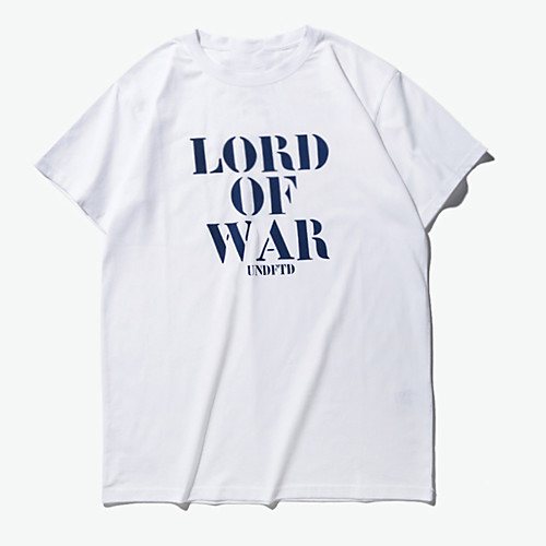 

Men's Unisex Tee T shirt Hot Stamping Graphic Prints Letter Plus Size Print Short Sleeve Casual Tops Cotton Basic Designer Big and Tall White