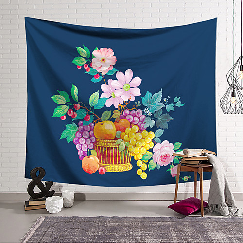 

Floral Fruit Wall Tapestry Art Decor Blanket Curtain Hanging Home Bedroom Living Room Decoration Polyester