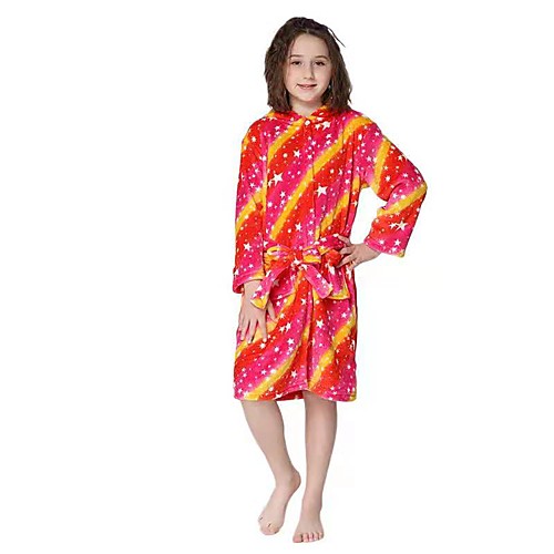 

Kid's Kigurumi Pajamas Cartoon Onesie Pajamas Flannel Fabric Red Cosplay For Boys and Girls Animal Sleepwear Cartoon Festival / Holiday Costumes / Waist Belt