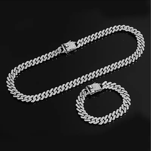 

Jewelry Set Cuban Link European Earrings Jewelry Silver / Gold For Street Gift 1 set