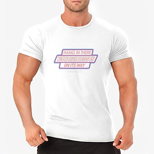 

Men's Unisex T shirt Hot Stamping Letter Plus Size Print Short Sleeve Daily Tops 100% Cotton Basic Casual White Black
