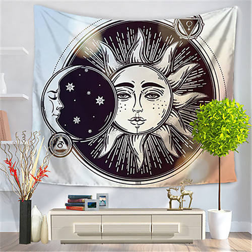

Tarot Divination Wall Tapestry Art Decor Blanket Curtain Hanging Home Bedroom Living Room Decoration Mysterious Bohemian Sun Moon