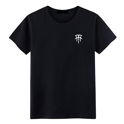 

Men's Unisex Tee T shirt Hot Stamping Graphic Prints Plus Size Print Short Sleeve Casual Tops Cotton Basic Fashion Designer Big and Tall Black Light gray