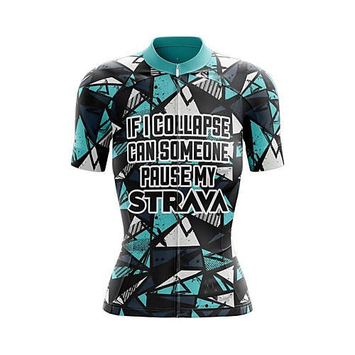 

21Grams Women's Short Sleeve Cycling Jersey Summer Spandex Polyester Blue Bike Jersey Top Mountain Bike MTB Road Bike Cycling Quick Dry Moisture Wicking Breathable Sports Clothing Apparel / Stretchy
