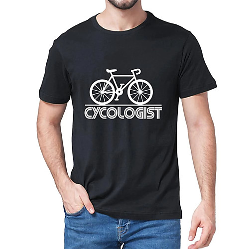 

Men's Unisex Tee T shirt Hot Stamping Graphic Prints Bicycle Old Man Plus Size Print Short Sleeve Casual Tops Cotton Basic Fashion Designer Big and Tall Round Neck White Wine Black / Summer