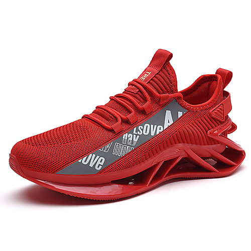 

Men's Trainers Athletic Shoes Sporty Daily Running Shoes Tissage Volant Breathable White Black Red Spring Summer