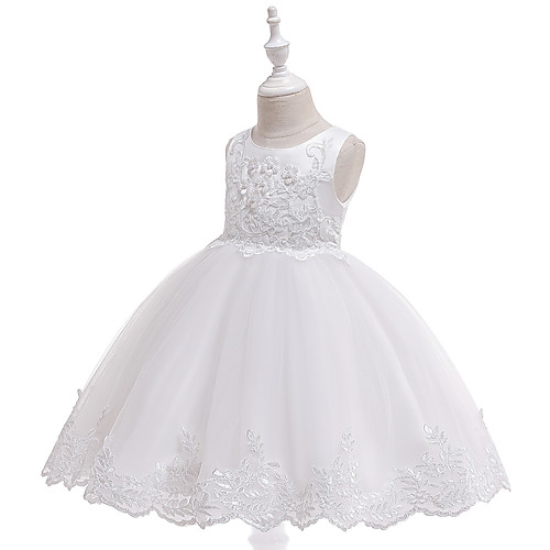 

Princess Dress Party Costume Flower Girl Dress Girls' Movie Cosplay Christmas New Year's Golden White Pink Dress Christmas Halloween Children's Day Polyester / Cotton