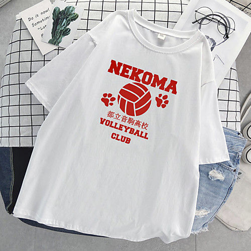 

Inspired by Haikyuu Cosplay Cosplay Costume T-shirt Polyester / Cotton Blend Print T-shirt For Women's / Men's