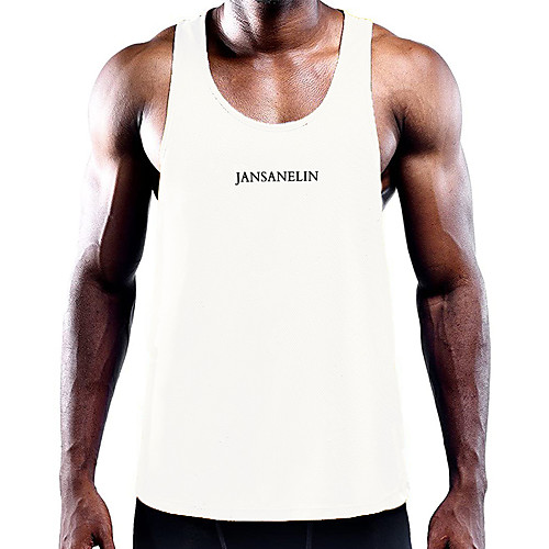 

Men's Unisex Tank Top Vest Undershirt Letter Plus Size Sleeveless Casual Tops Cotton Basic Fashion Designer Big and Tall White Black Wine