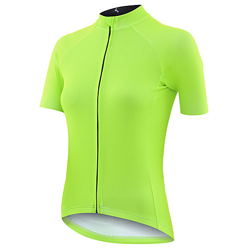 

21Grams Women's Short Sleeve Cycling Jersey Summer Spandex Polyester Green Solid Color Bike Jersey Top Mountain Bike MTB Road Bike Cycling Quick Dry Moisture Wicking Breathable Sports Clothing Apparel