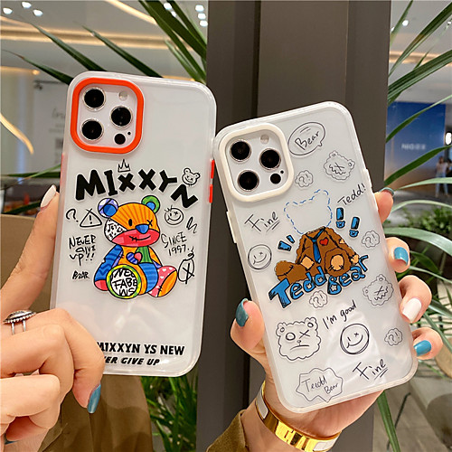

Phone Case For Apple Back Cover iPhone 12 Pro Max 11 SE 2020 X XR XS Max 8 7 Shockproof Dustproof Cartoon Animal TPU