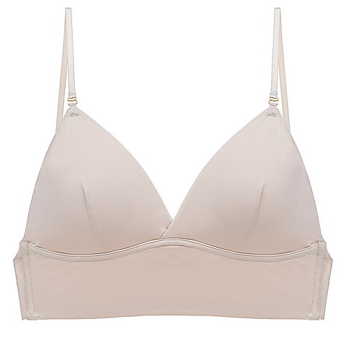 

Women's Bras & Bralettes Padded Bras 3/4 Cup Solid Color Sexy Khaki