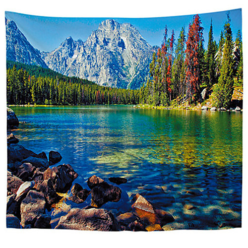 

Wall Tapestry Art Deco Blanket Curtain Picnic Table Cloth Hanging Home Bedroom Living Room Dormitory Decoration Polyester Fiber Landscape