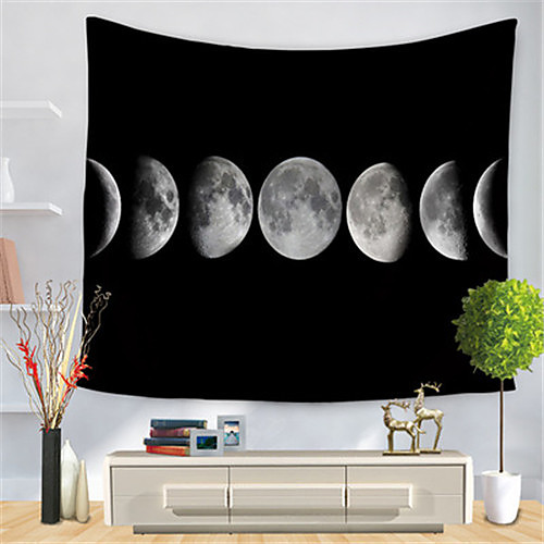 

Wall Tapestry Art Decor Blanket Curtain Hanging Home Bedroom Living Room Decoration Polyester Moon