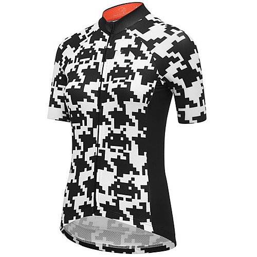 

21Grams Women's Short Sleeve Cycling Jersey Summer Spandex Polyester BlackWhite Camo / Camouflage Bike Jersey Top Mountain Bike MTB Road Bike Cycling Quick Dry Moisture Wicking Breathable Sports