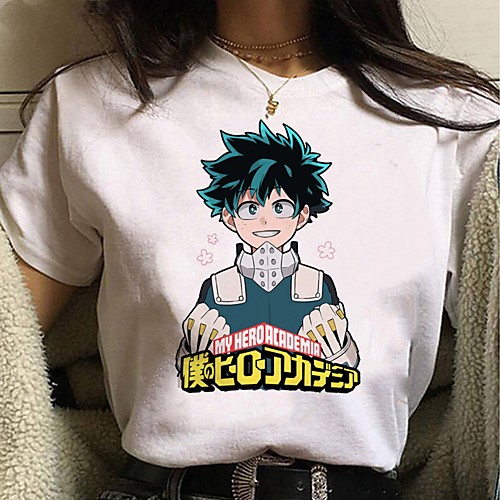 

Inspired by My Hero Academia / Boku No Hero Cosplay Anime Cartoon Polyester / Cotton Blend Print Harajuku Graphic Kawaii T-shirt For Women's / Men's