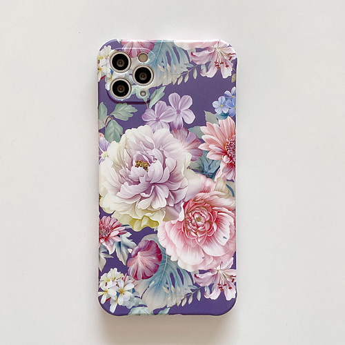 

Phone Case For Apple Back Cover iPhone 12 Pro Max 11 SE 2020 X XR XS Max 8 7 Shockproof Dustproof Flower TPU