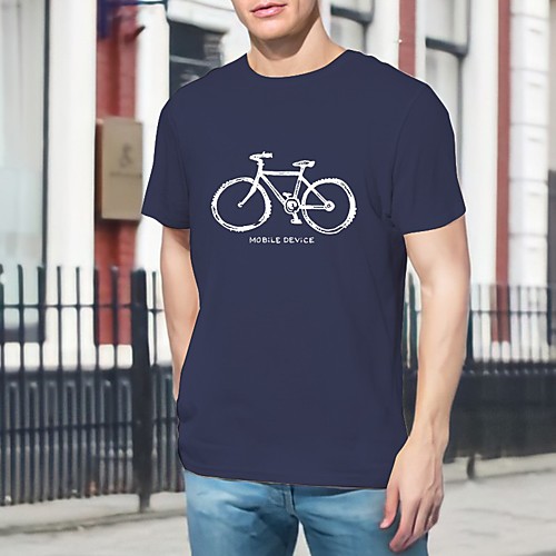 

Men's Unisex Tee T shirt Hot Stamping Graphic Prints Plus Size Print Short Sleeve Casual Tops 100% Cotton Basic Designer Big and Tall Round Neck Sillver Gray Black Navy Blue / Sports / Summer