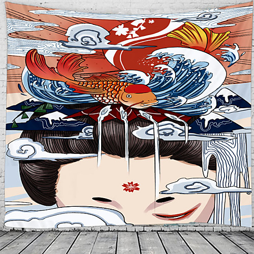 

Ukiyoe Wall Tapestry Art Decor Blanket Curtain Hanging Home Bedroom Living Room Decoration Beautiful View From The Window