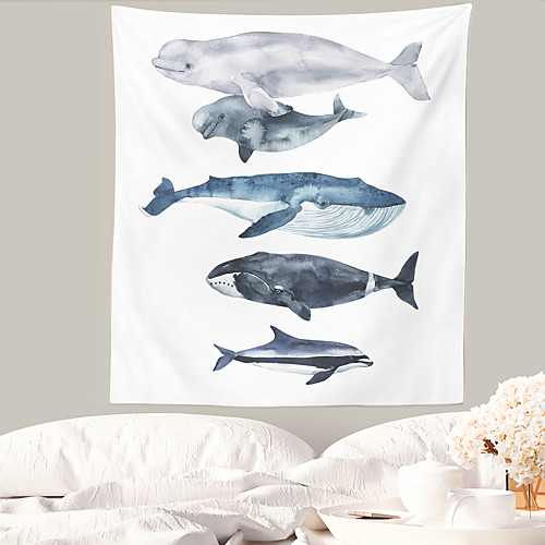 

Ocean Fish Wall Tapestry Art Decor Blanket Curtain Hanging Home Bedroom Living Room Decoration Polyester