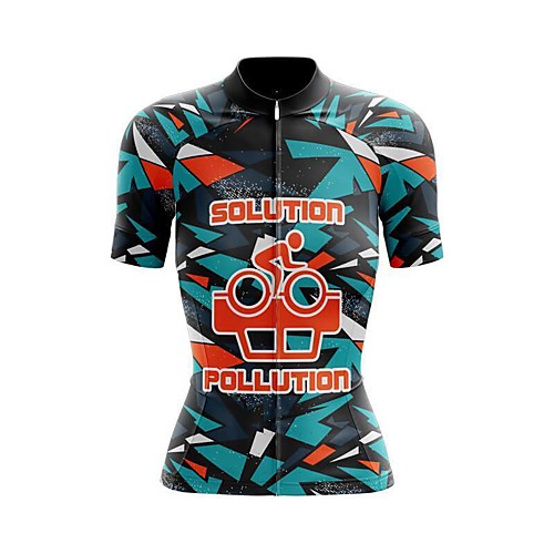 

21Grams Women's Short Sleeve Cycling Jersey Summer Spandex Polyester Blue Sloth Bike Jersey Top Mountain Bike MTB Road Bike Cycling Quick Dry Moisture Wicking Breathable Sports Clothing Apparel
