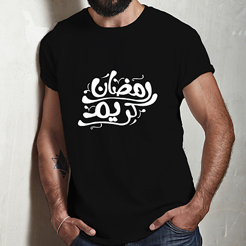 

Men's Unisex Tee T shirt Hot Stamping Symbol Graphic Prints Plus Size Print Short Sleeve Casual Tops Cotton Basic Fashion Designer Big and Tall Black