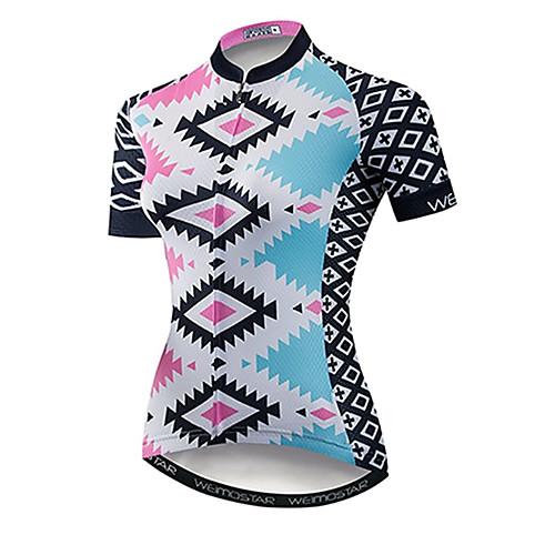

21Grams Women's Short Sleeve Cycling Jersey Summer Spandex Polyester White Bike Jersey Top Mountain Bike MTB Road Bike Cycling Quick Dry Moisture Wicking Breathable Sports Clothing Apparel / Stretchy