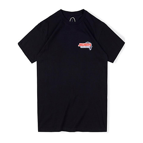

Men's Unisex Tee T shirt Hot Stamping Graphic Prints Letter Plus Size Print Short Sleeve Casual Tops Cotton Basic Fashion Designer Big and Tall White Black
