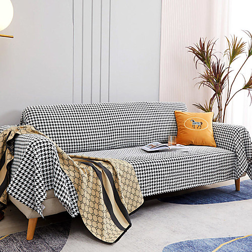 

Sofa Cover Sofa Blanket Exquisite Jacquard /Classic Houndstooth Dust-proof Comfortable Durable/Fit for 1-4 Cushion Couch and L Shape Sofa