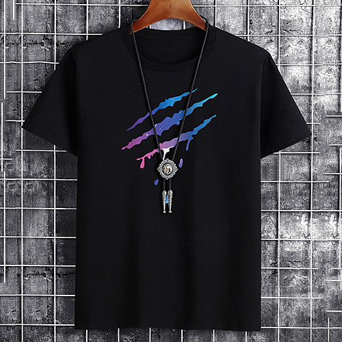 

Men's Unisex Tee T shirt Hot Stamping Graphic Prints Plus Size Print Short Sleeve Casual Tops Cotton Basic Fashion Designer Big and Tall White Black Khaki