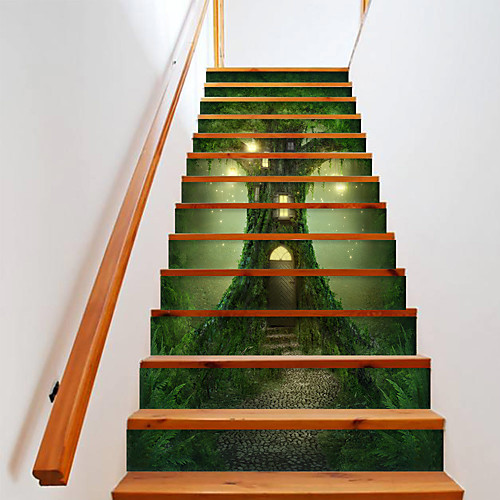 

Creative 3d Staircase Diy Sticker Magic Tree House Home Decoration Sticker Waterproof 3d Stereo Wall Sticker 13 Piece Set