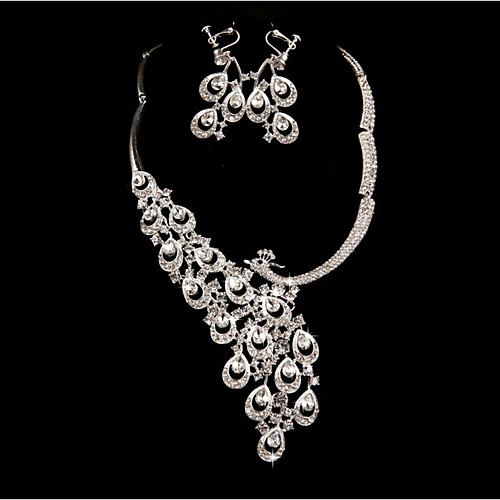 

Women's Cubic Zirconia Bridal Jewelry Sets Geometrical Bird Fashion Earrings Jewelry White For Wedding Anniversary Party Evening Festival 1 set