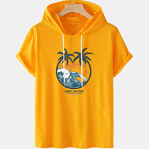 

Men's Unisex Tee T shirt Hot Stamping Graphic Prints Tree Spray Plus Size Short Sleeve Casual Tops 100% Cotton Basic Designer Big and Tall White Black Blue