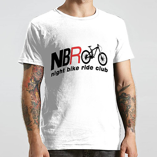 

Men's Unisex Tee T shirt Hot Stamping Graphic Prints Bicycle Old Man Letter Plus Size Print Short Sleeve Casual Tops Basic Fashion Designer Big and Tall White