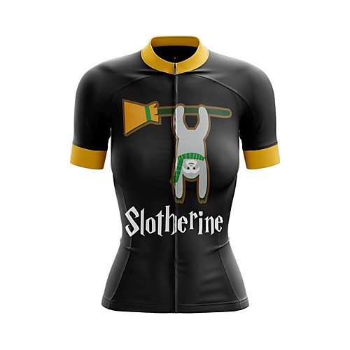 

21Grams Women's Short Sleeve Cycling Jersey Summer Spandex Polyester Black Bear Sloth Animal Bike Jersey Top Mountain Bike MTB Road Bike Cycling Quick Dry Moisture Wicking Breathable Sports Clothing