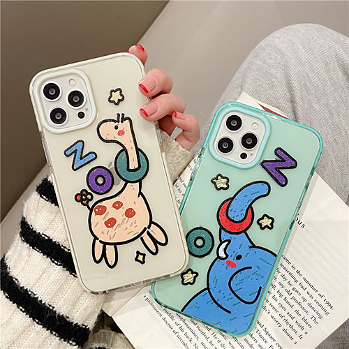 

Phone Case For Apple Back Cover iPhone 12 Pro Max 11 SE 2020 X XR XS Max 8 7 Shockproof Dustproof Cartoon Animal TPU