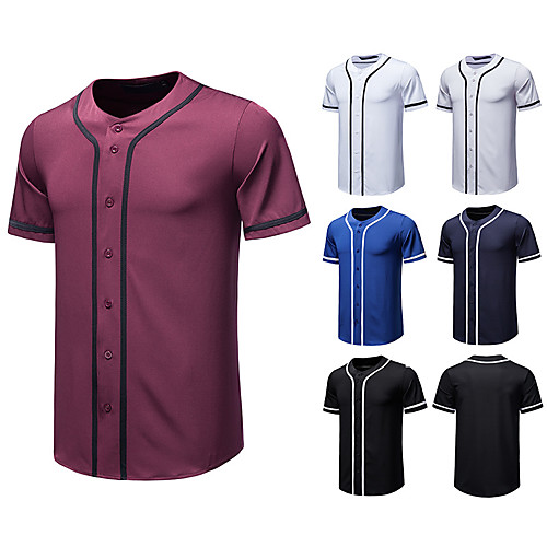 

Men's Shirt non-printing Striped Plus Size Short Sleeve Daily Tops Basic White Black Blue