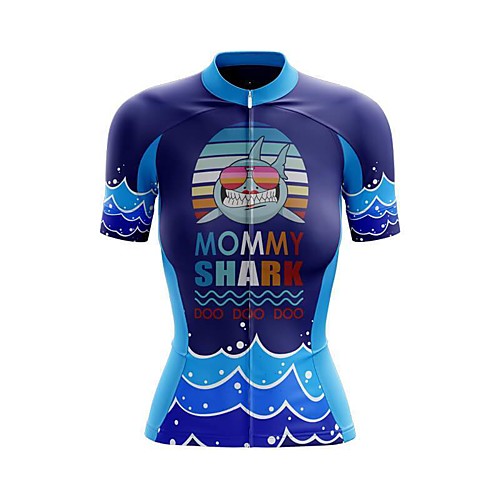 

21Grams Women's Short Sleeve Cycling Jersey Summer Spandex Polyester Blue Sky Blue Dark Blue Bike Jersey Top Mountain Bike MTB Road Bike Cycling Quick Dry Moisture Wicking Breathable Sports Clothing