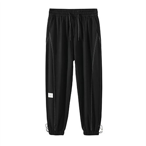 

Men's Chino Sweatpants Chinos Pants Letter Ankle-Length White Black Gray