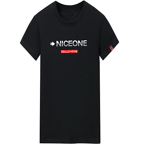 

Men's Unisex Tee T shirt Hot Stamping Graphic Prints Letter Plus Size Print Short Sleeve Casual Tops Cotton Basic Fashion Designer Big and Tall White Black Dark Gray
