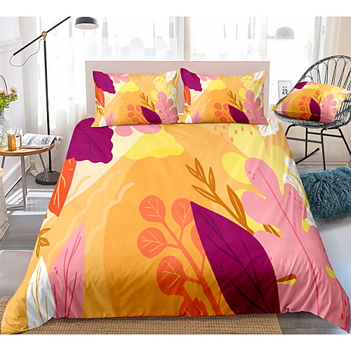 

Duvet Cover Sets 3 Piece Rayon / Polyester 3D Rainbow Reactive Print Bohemian Style