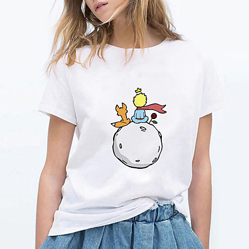 

Inspired by Little Prince Cosplay Anime Cartoon Polyester / Cotton Blend Print Harajuku Graphic Kawaii T-shirt For Women's / Men's