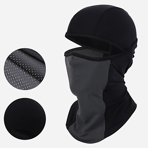 

Balaclava Patchwork Sunscreen Fast Dry Breathability Stretchy Sweat wicking Bike / Cycling Dark Gray Sky Blue BlackGray Spandex Summer for Unisex Adults' Outdoor Exercise Bike / Cycling Patchwork