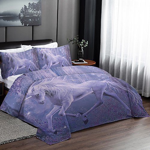 

3-Piece Duvet Cover Set Hotel Bedding Sets Comforter Cover with Soft Lightweight Microfiber Include 1 Duvet Cover 2 Pillowcases for Double/Queen/King(1 Pillowcase for Twin/Single)