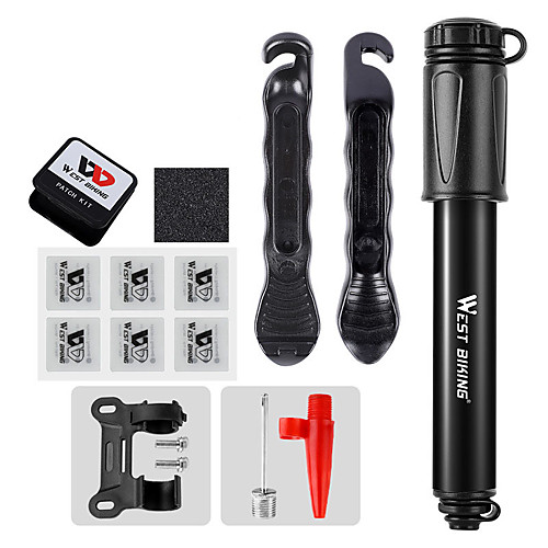 

Mini Bike Pump Mini Bike Pump With Gauge Inflated For Road Bike Mountain Bike MTB Folding Bike Recreational Cycling Cycling Bicycle Aluminum Alloy Red Grey Black