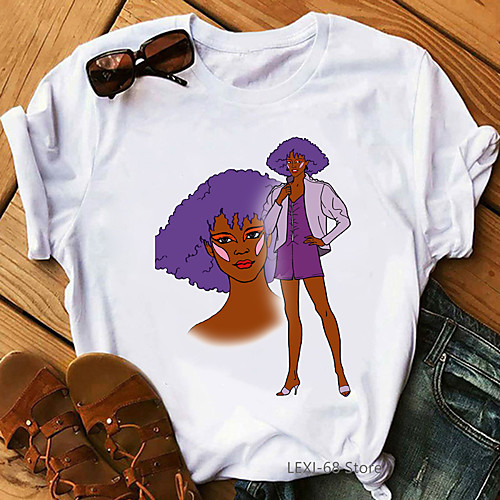 

Inspired by Jem and the Holograms Cosplay Anime Cartoon Polyester / Cotton Blend Print Harajuku Graphic Kawaii T-shirt For Women's / Men's